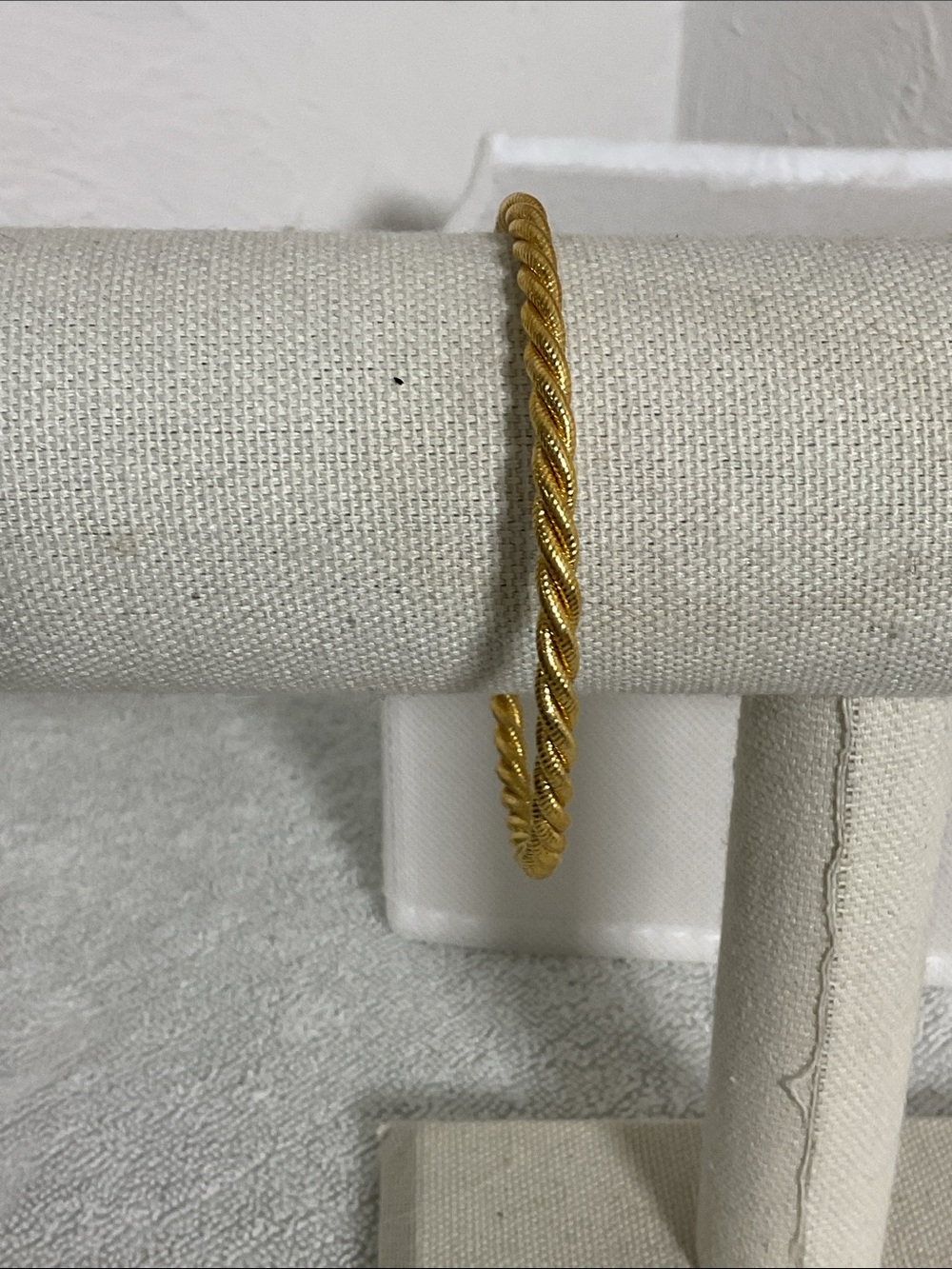 Gold-Tone Twisted Rope Bangle Bracelet OS